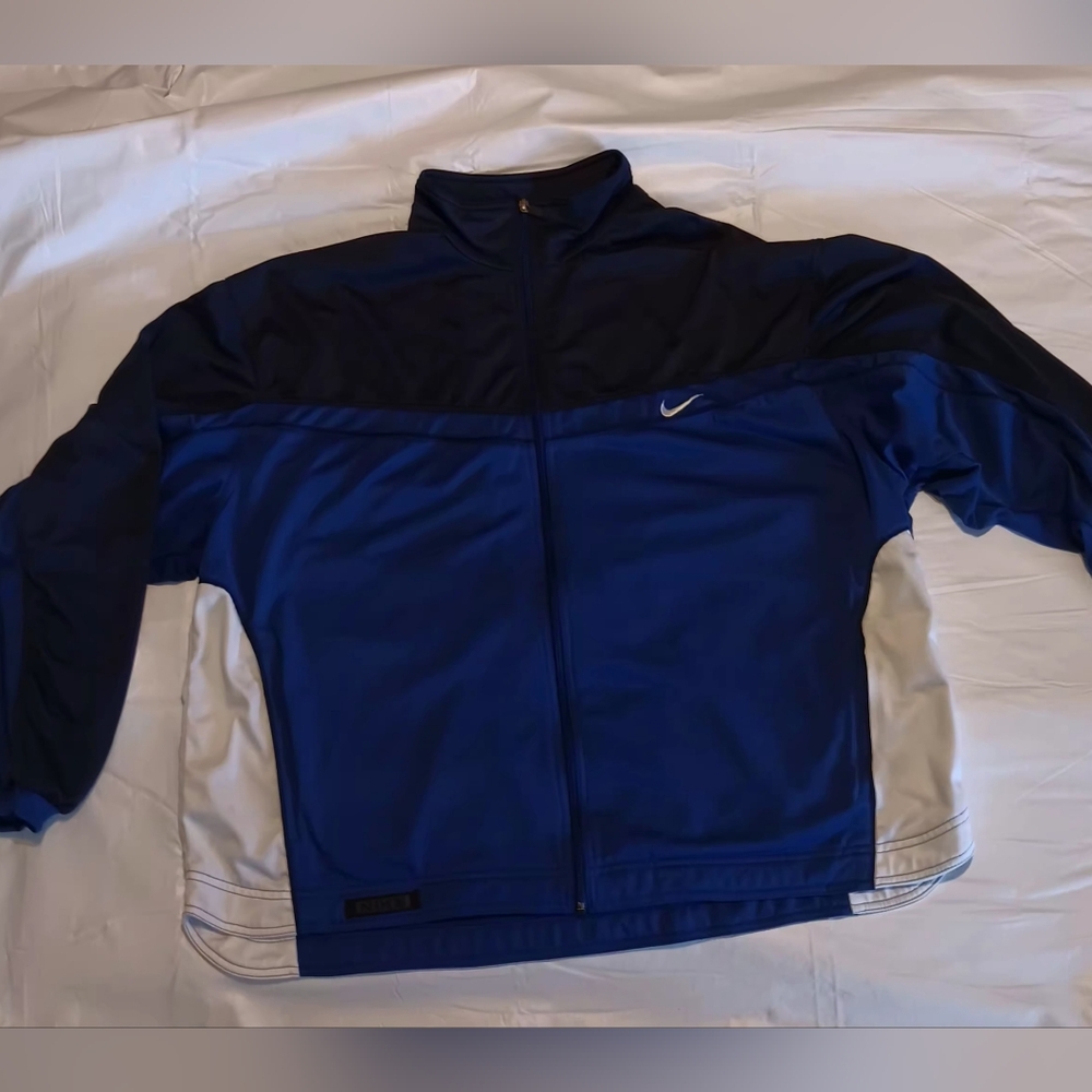Nike Full Zipper Track Jacket Mens Xxl Rn#56323 100 Poly Blue